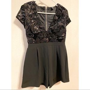Black Sequin Romper from Windsor